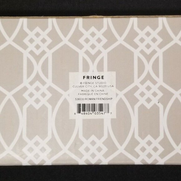 NEW Fringe at Home "Friendship" Glass Tray 8" x 3 1/2" - Picture 4 of 5